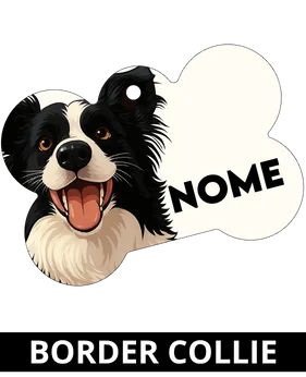 pingente pet border collie