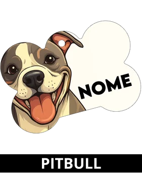 pingente pet pitbull